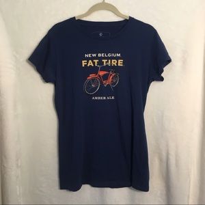 New Belgium Fat Tire Amber Ale Blue T-Shirt